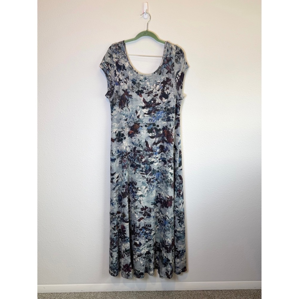 Peruvian Connection Pima Cotton Blend Maxi Dress S Large Winter Wonderland Boho